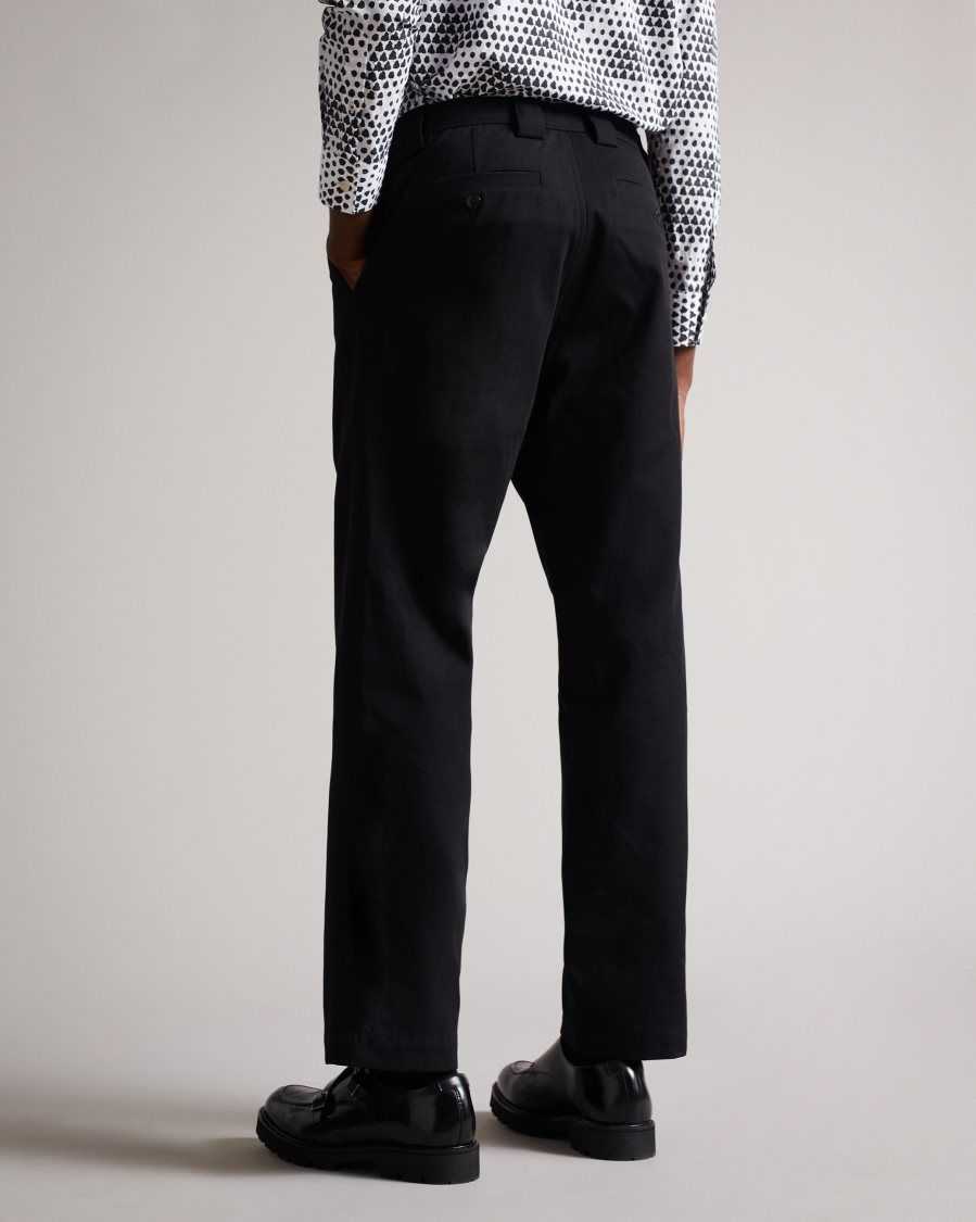 Ted Baker Dalham LEYDEN Fit Heavy Twill Trousers Black | 1896574-LN