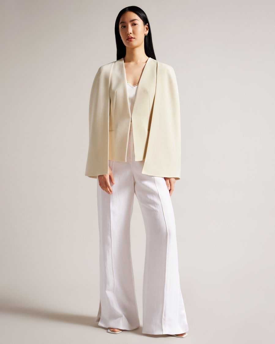 Ted Baker Dannio Structured Cape With Waistcoat White | 1067294-DK