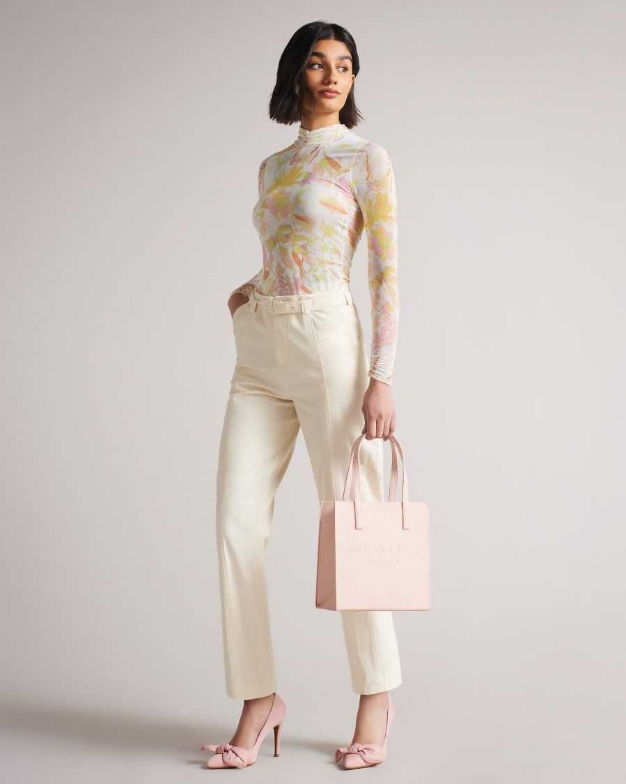 Ted Baker Danuta Dobby Mesh Top White | 0861293-IK