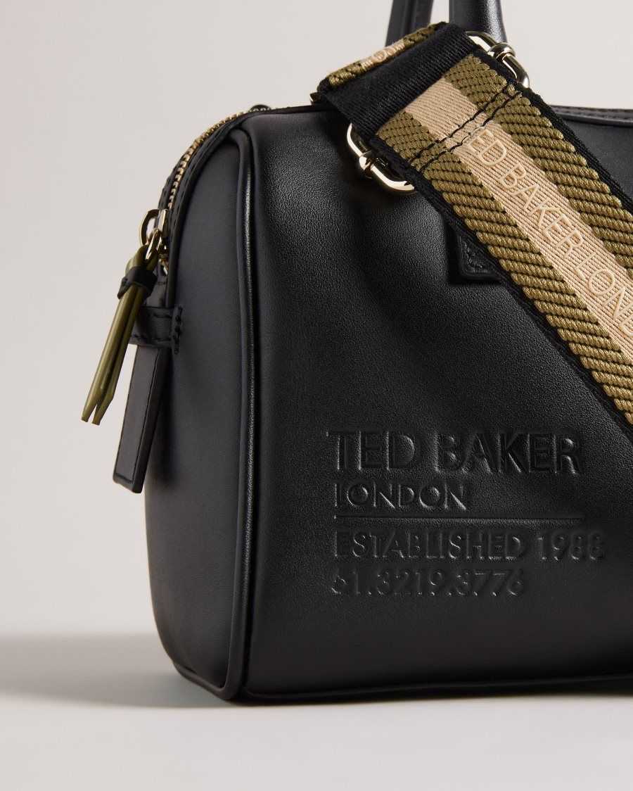 Ted Baker Daralia Branded Webbing Shoulder Bag Black | 8514796-LX