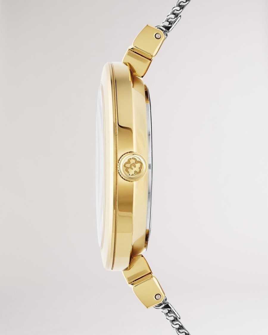 Ted Baker Darbiey T Frame Mesh Strap Watch SH-PL-GOLD | 6153872-FM