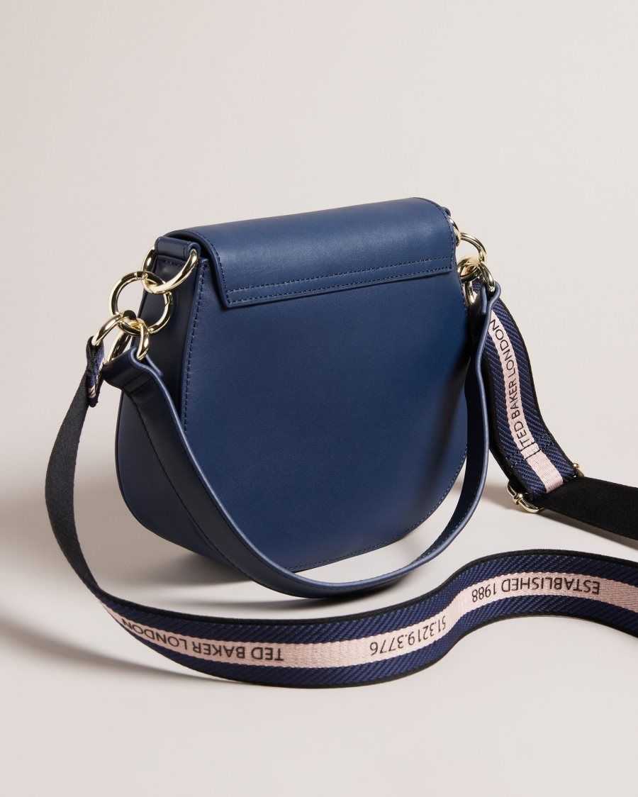 Ted Baker Darcell Branded Webbing Satchel Cross Body Bag Navy | 0546817-EG