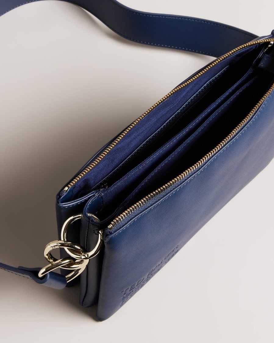 Ted Baker Darceyy Branded Webbing Crossbody Bag Navy | 0148732-CQ