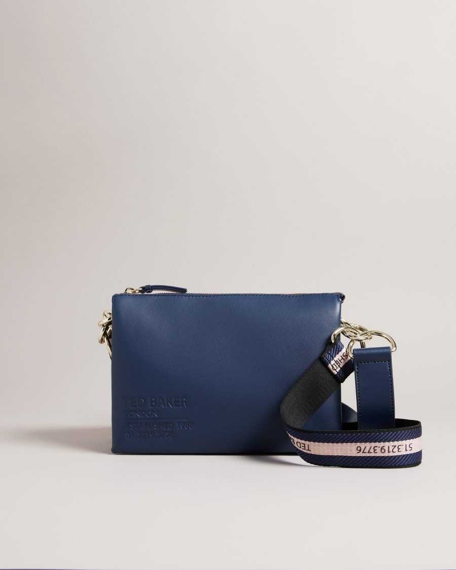 Ted Baker Darceyy Branded Webbing Crossbody Bag Navy | 0148732-CQ