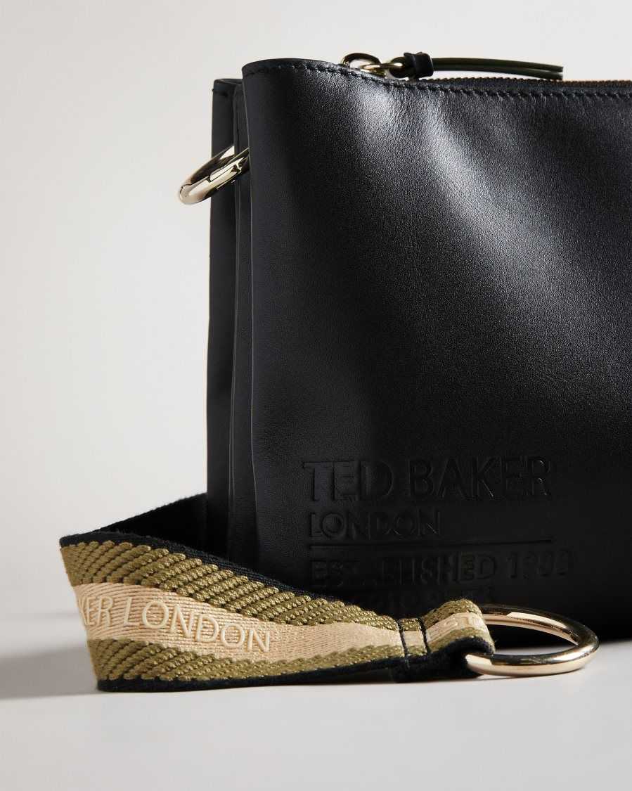 Ted Baker Darceyy Branded Webbing Crossbody Bag Black | 4215306-OK