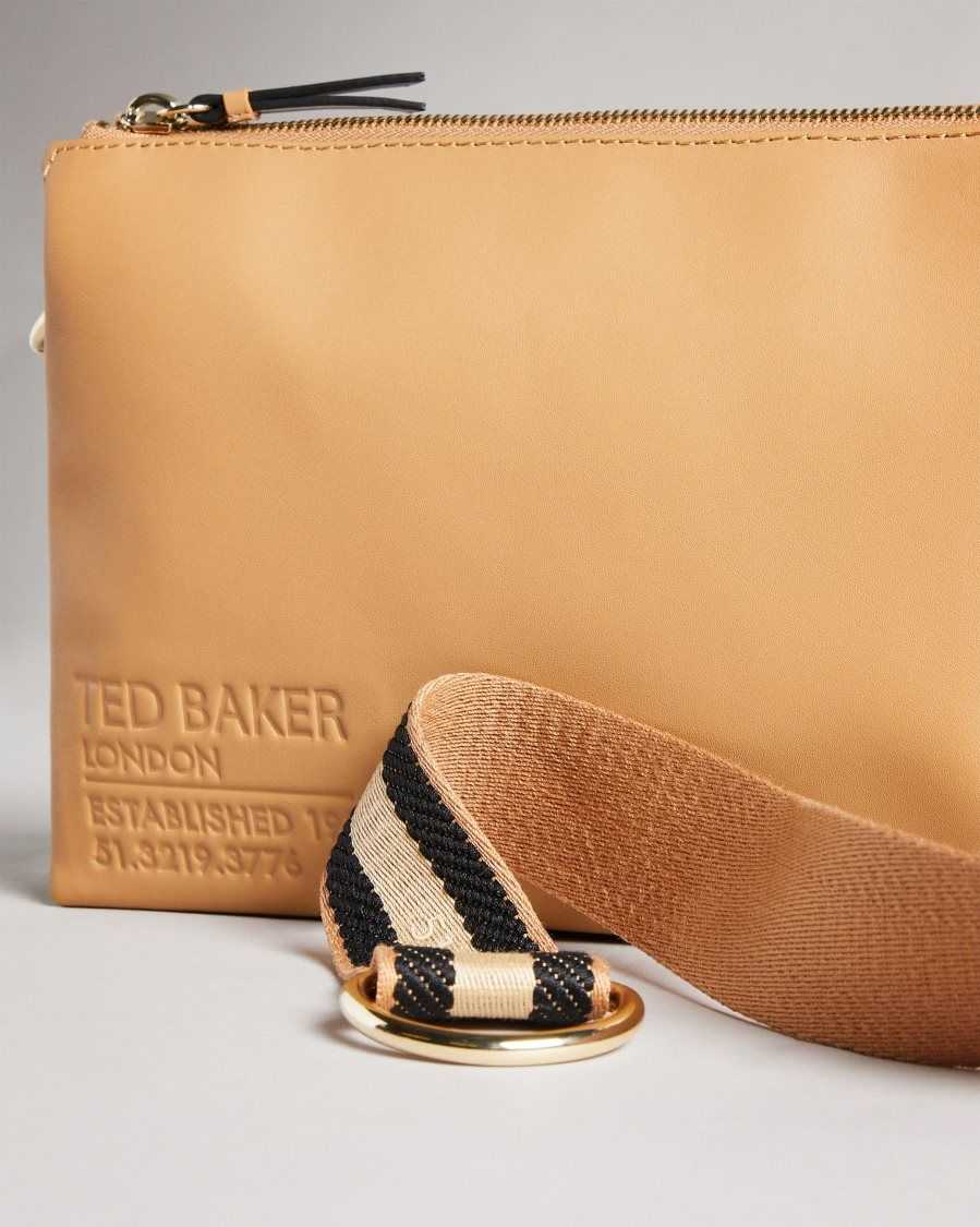 Ted Baker Darceyy Branded Webbing Crossbody Bag Camel | 7130546-MG