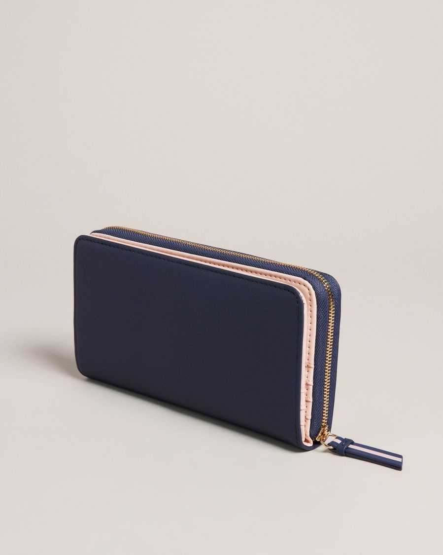 Ted Baker Darciea Branded Webbing Zip Purse Navy | 8193640-MF