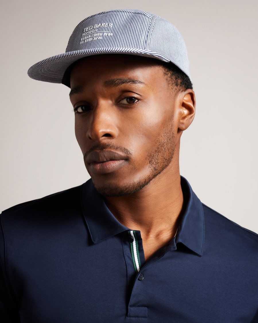 Ted Baker Declann Pinstripe Cap Grey | 3945176-TM