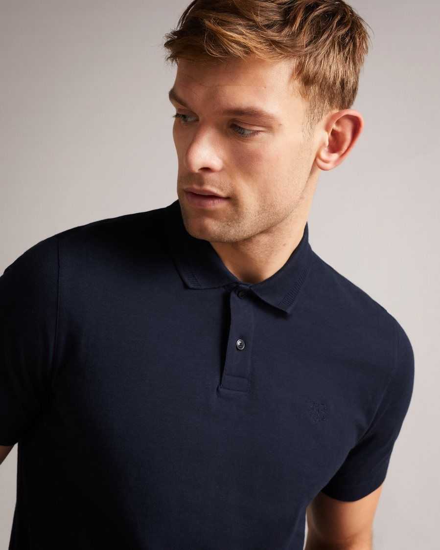 Ted Baker Delvin Short Sleeve Polo Shirt Navy | 4176958-ON