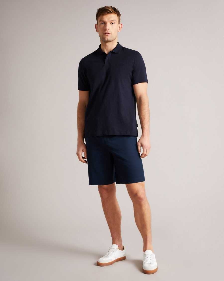 Ted Baker Delvin Short Sleeve Polo Shirt Navy | 4176958-ON