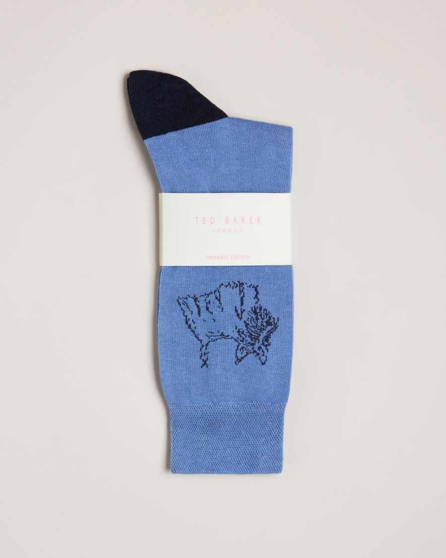 Ted Baker Dogsock Scottie Dog Print Socks Blue | 0692748-LA