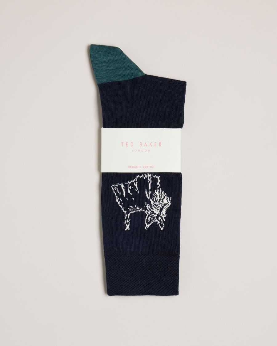 Ted Baker Dogsock Scottie Dog Print Socks Dark Navy | 0936548-NY