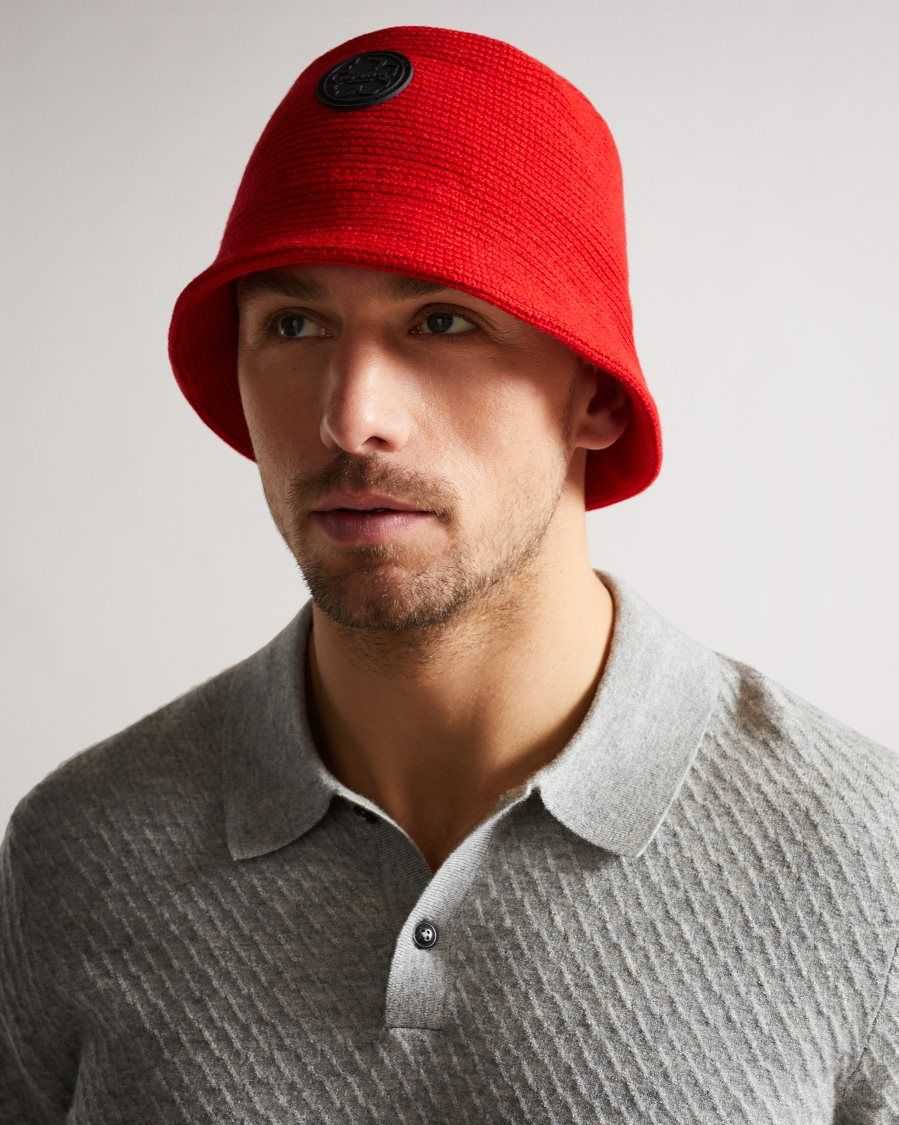 Ted Baker Dolis Knitted Bucket Hat Red | 3410528-CY