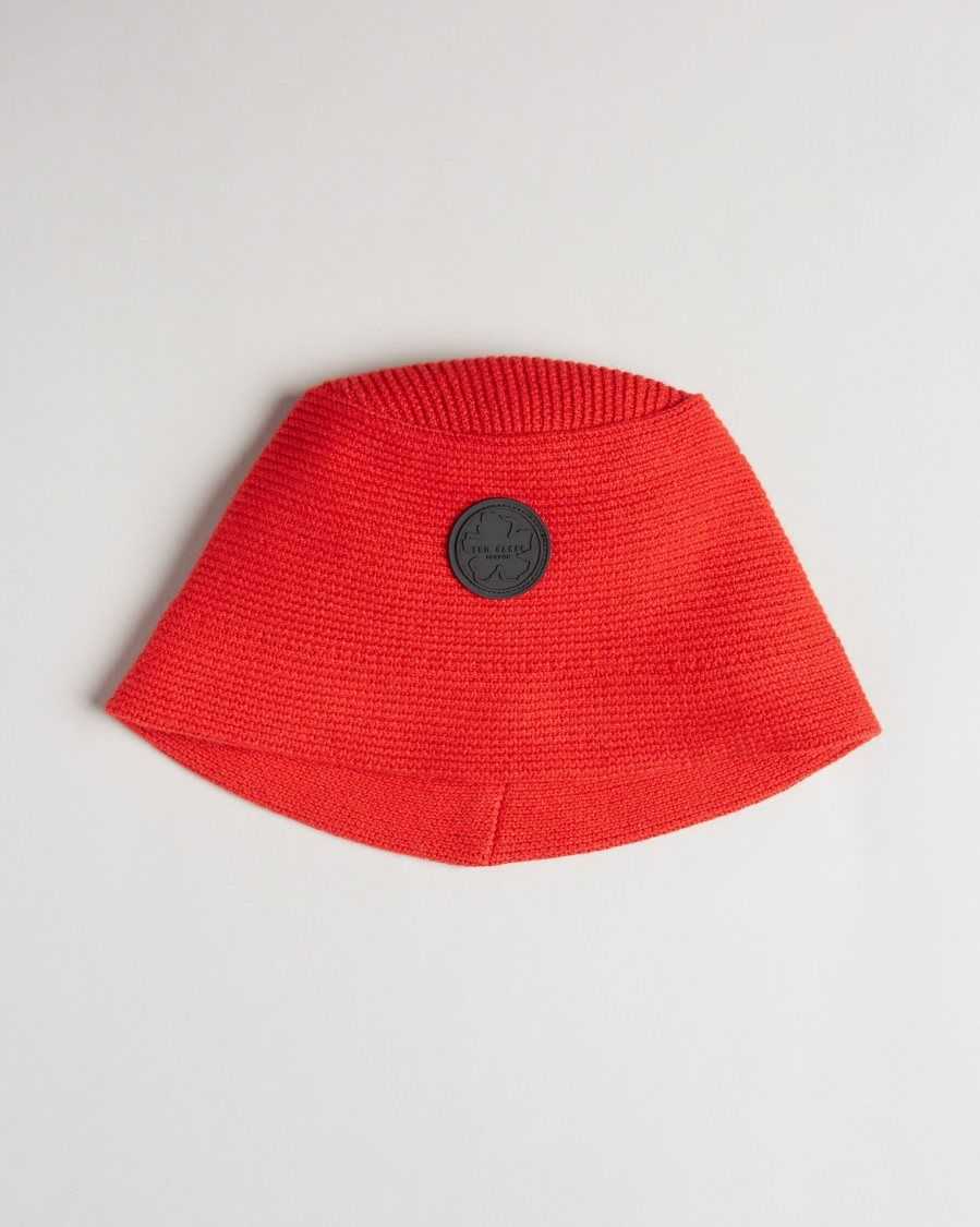 Ted Baker Dolis Knitted Bucket Hat Red | 3410528-CY