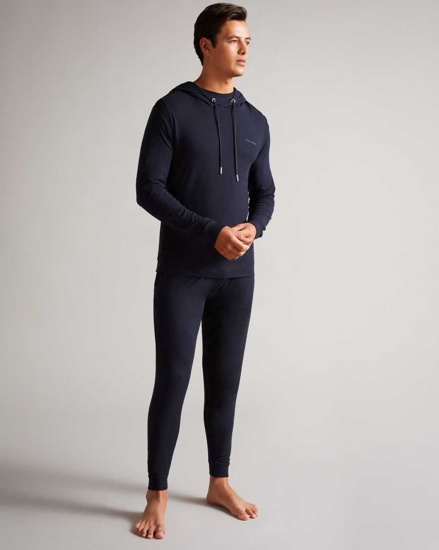 Ted Baker Dovve Solid Modal Hoodie Navy | 2637815-YZ