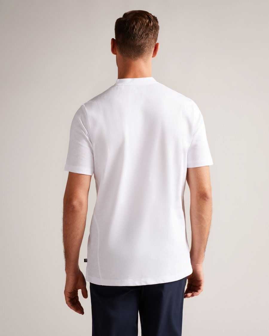 Ted Baker Duddin Short Sleeve Henley Shirt White | 2913648-BZ