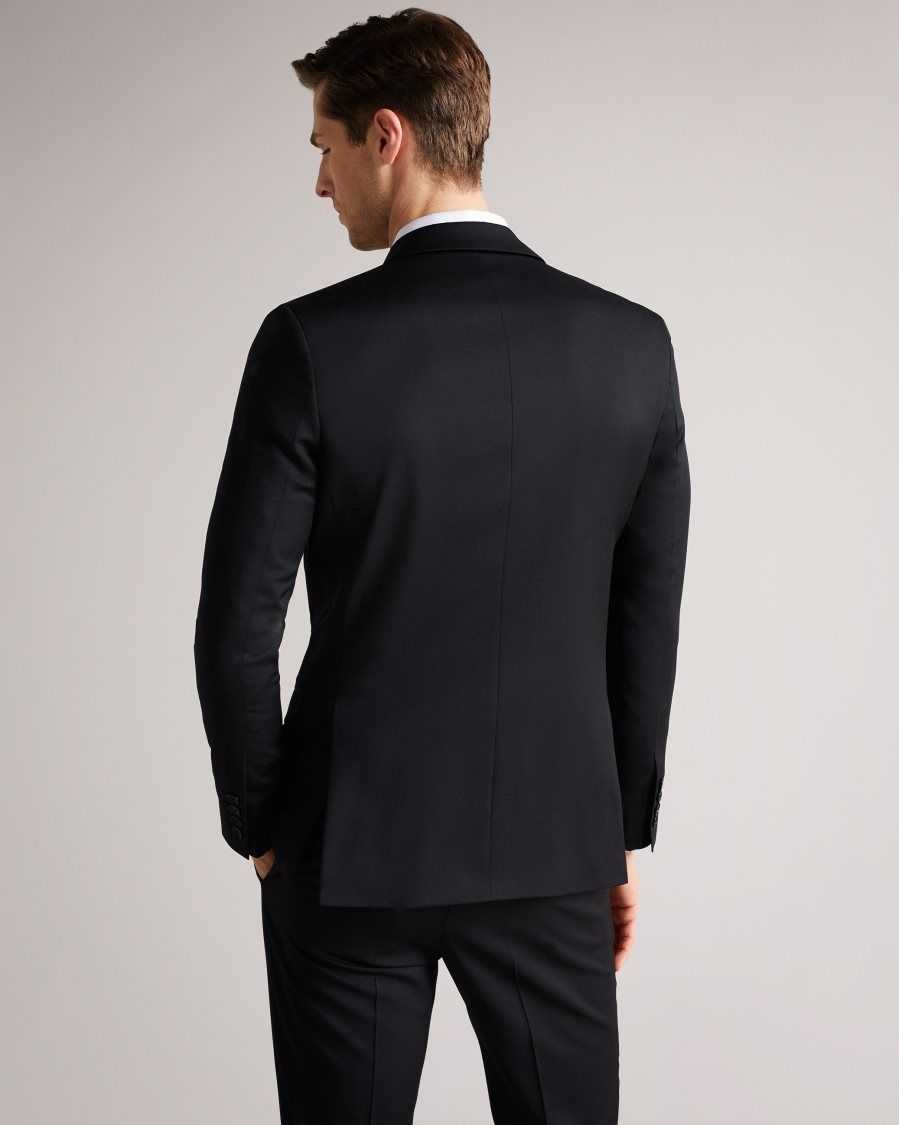 Ted Baker Dundejs Slim Fit Black Twill Suit Jacket Black | 7019263-EK