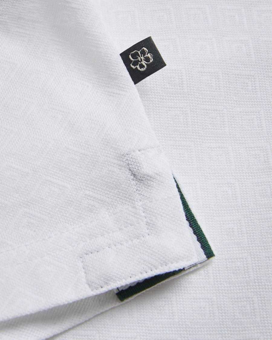 Ted Baker Dynam Monogram Diamond Knit Polo Shirt White | 4130852-NG