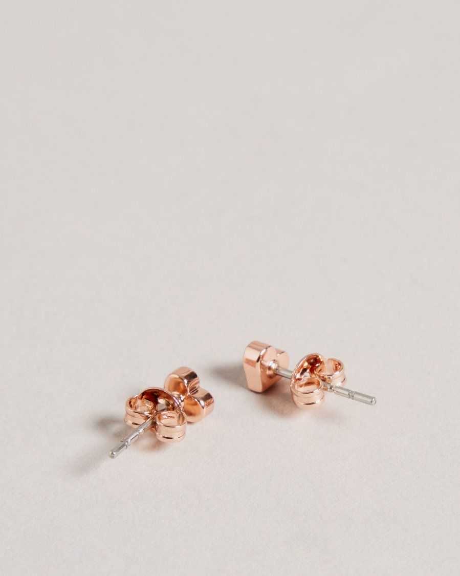 Ted Baker Eeliott Enamel Heart Nano Stud Earring Pale Pink | 8192730-FR