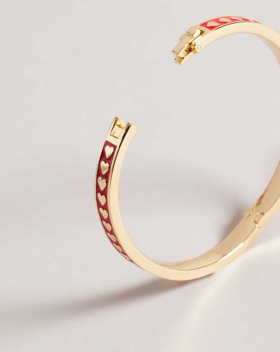 Ted Baker Eellie Enamel Heart Bangle Red | 9301457-KG