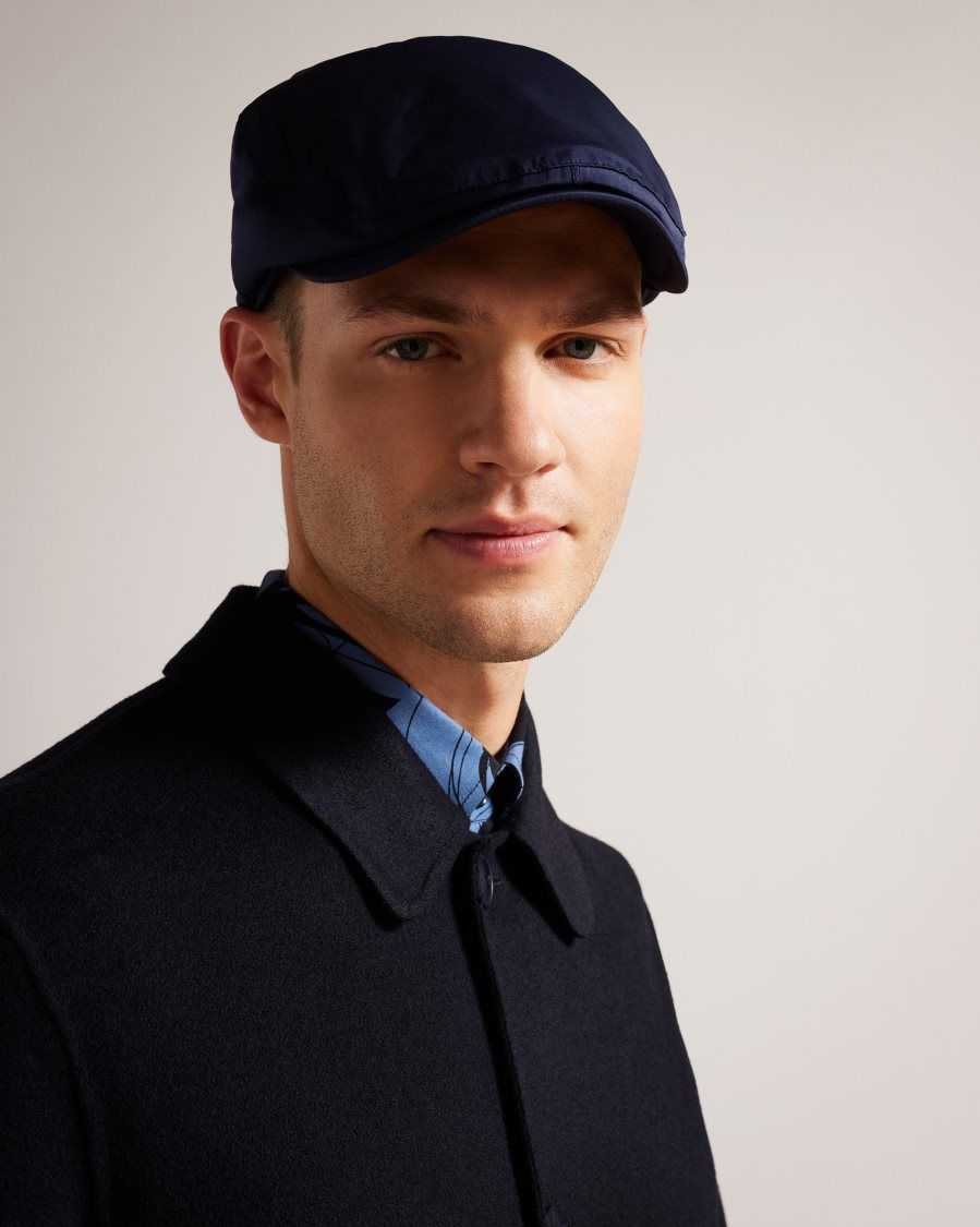 Ted Baker Ehtannn Water Resistant Flat Cap Navy | 6804157-BM