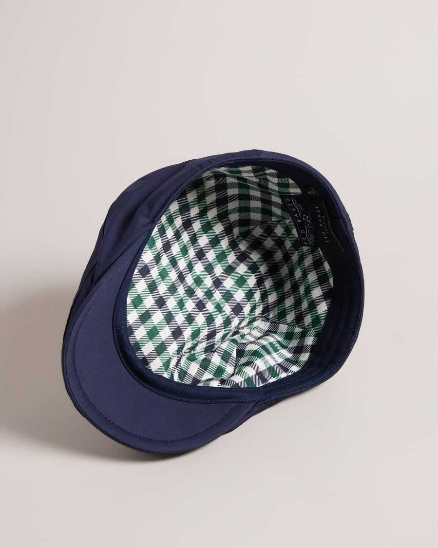 Ted Baker Ehtannn Water Resistant Flat Cap Navy | 6804157-BM