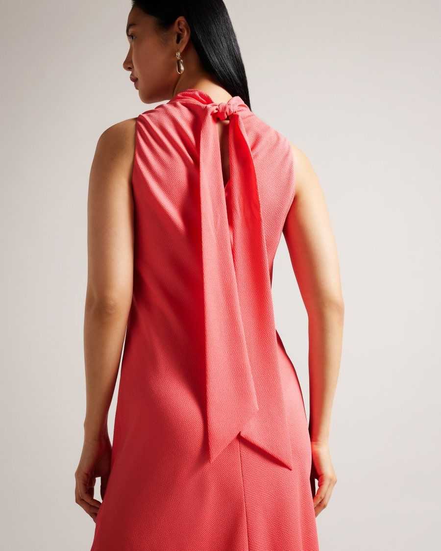 Ted Baker Eleanar Cowl Neck Sleeveless Midi Slip Dress Coral | 4763958-RC