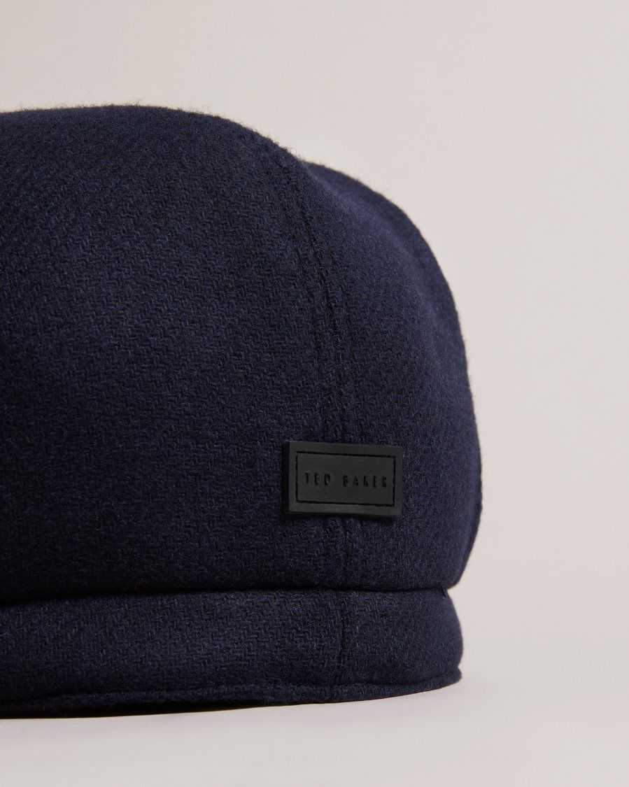 Ted Baker Elijahs Wool Felt Baker Boy Hat Dark Blue | 7609435-SB