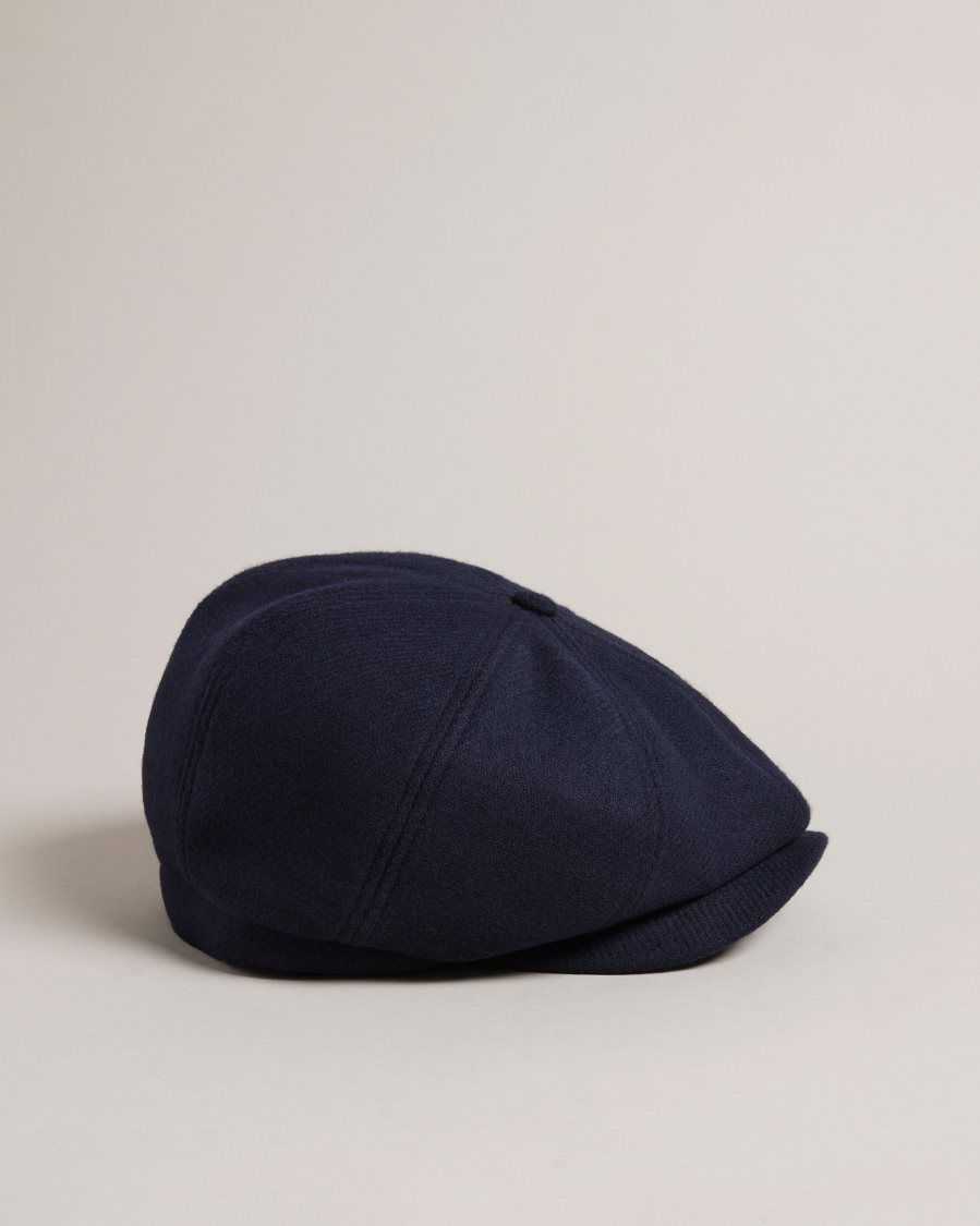 Ted Baker Elijahs Wool Felt Baker Boy Hat Dark Blue | 7609435-SB