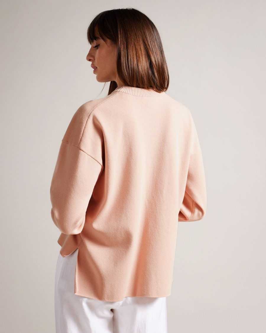 Ted Baker Elssiaa Branded Jacquard Knit Jumper Pink | 5783460-GJ