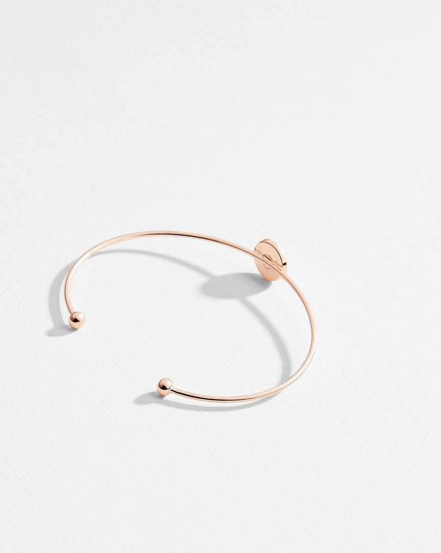 Ted Baker Elvas Enamel Button Bangle Baby Pink | 3895276-BQ