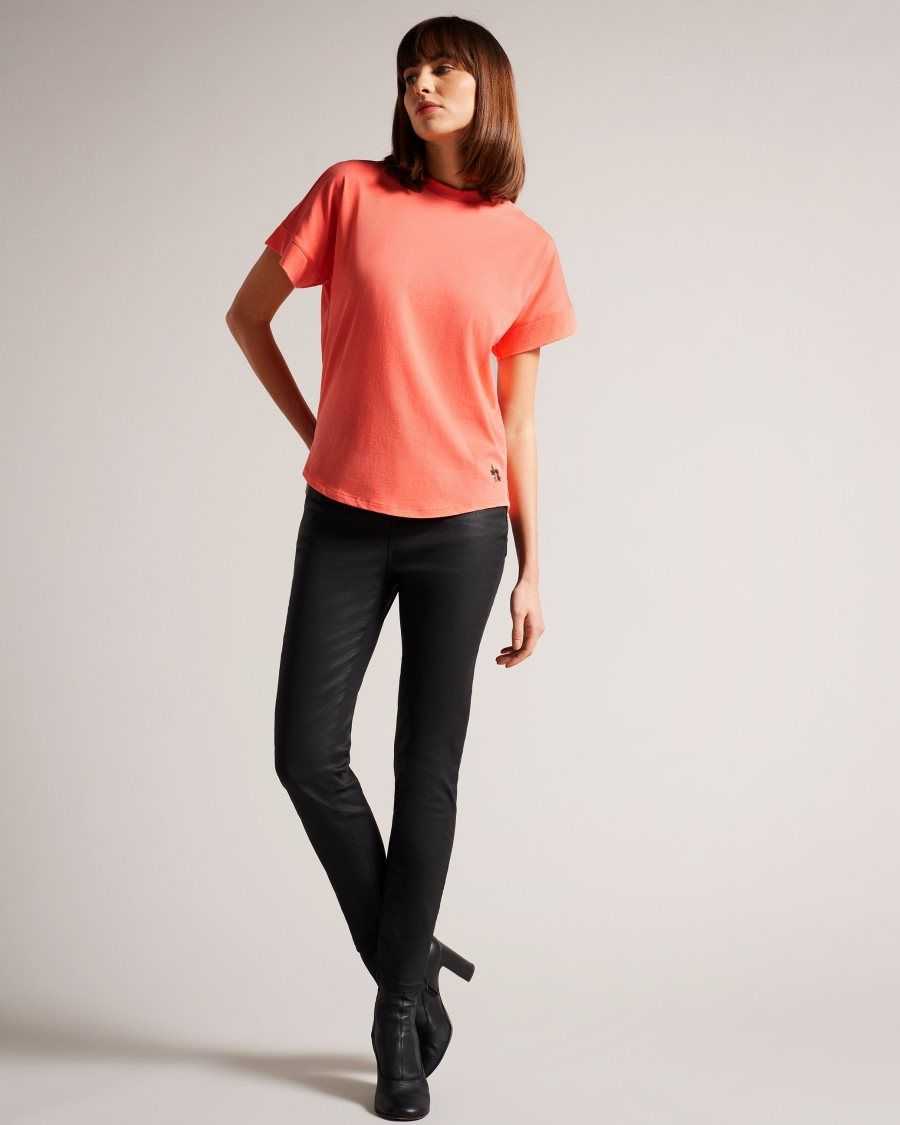 Ted Baker Erisana Easy Fit Grown Up Sleeve Tee Dusky Pink | 3472086-RK