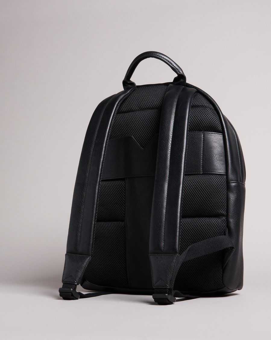 Ted Baker Esentle Striped PU Backpack Black | 8950476-AI