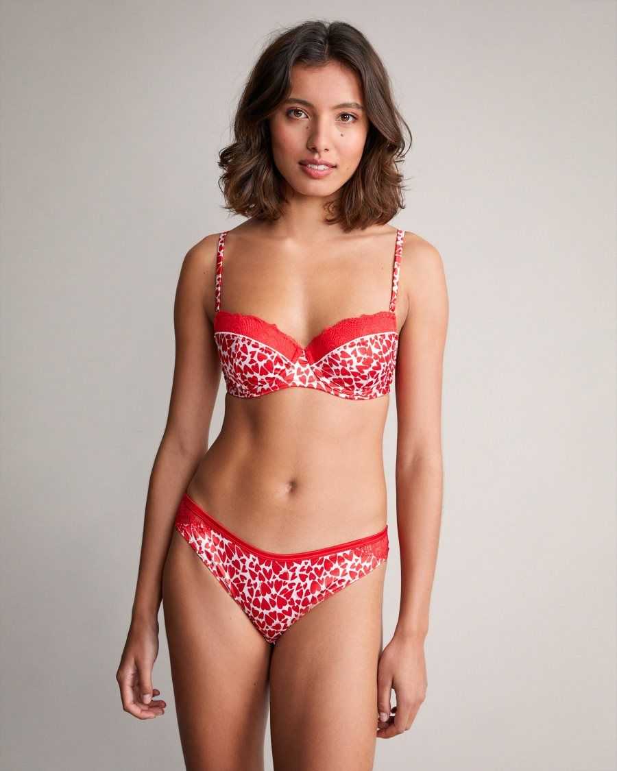 Ted Baker Eveess Heart Printed Bra Red | 9105682-QF