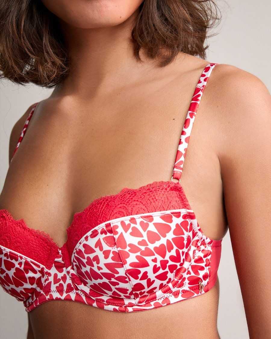 Ted Baker Eveess Heart Printed Bra Red | 9105682-QF