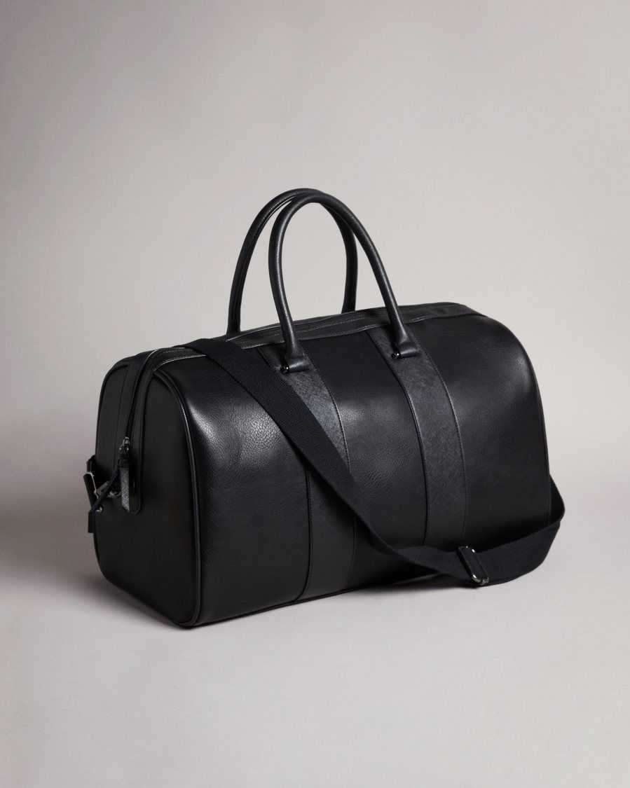 Ted Baker Evyday Striped PU Holdall Black | 8064291-DG