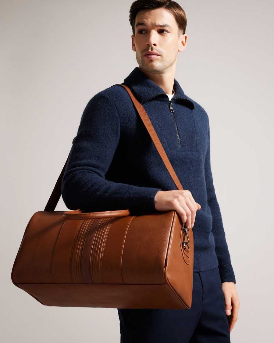 Ted Baker Evyday Striped PU Holdall Tan | 3287651-NS