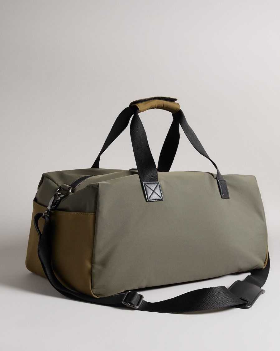 Ted Baker Fedwick Colour Block Holdall Khaki | 6019483-CU