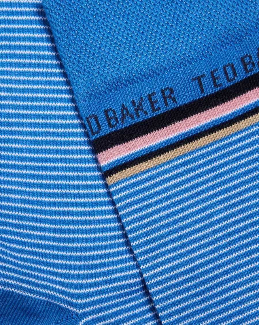 Ted Baker Finestr Fine Striped Socks Blue | 2107489-HL