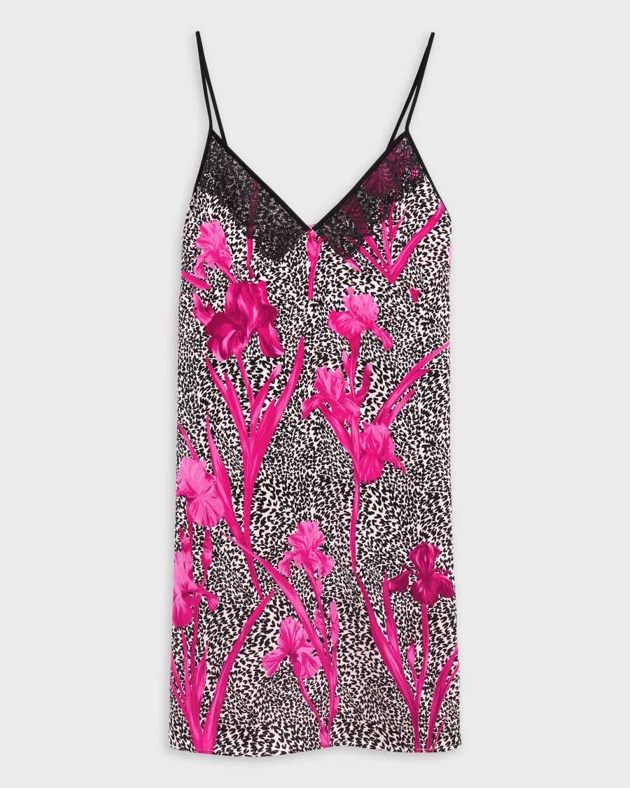 Ted Baker Flicsi Black Iris Chemise Black | 1382769-YM