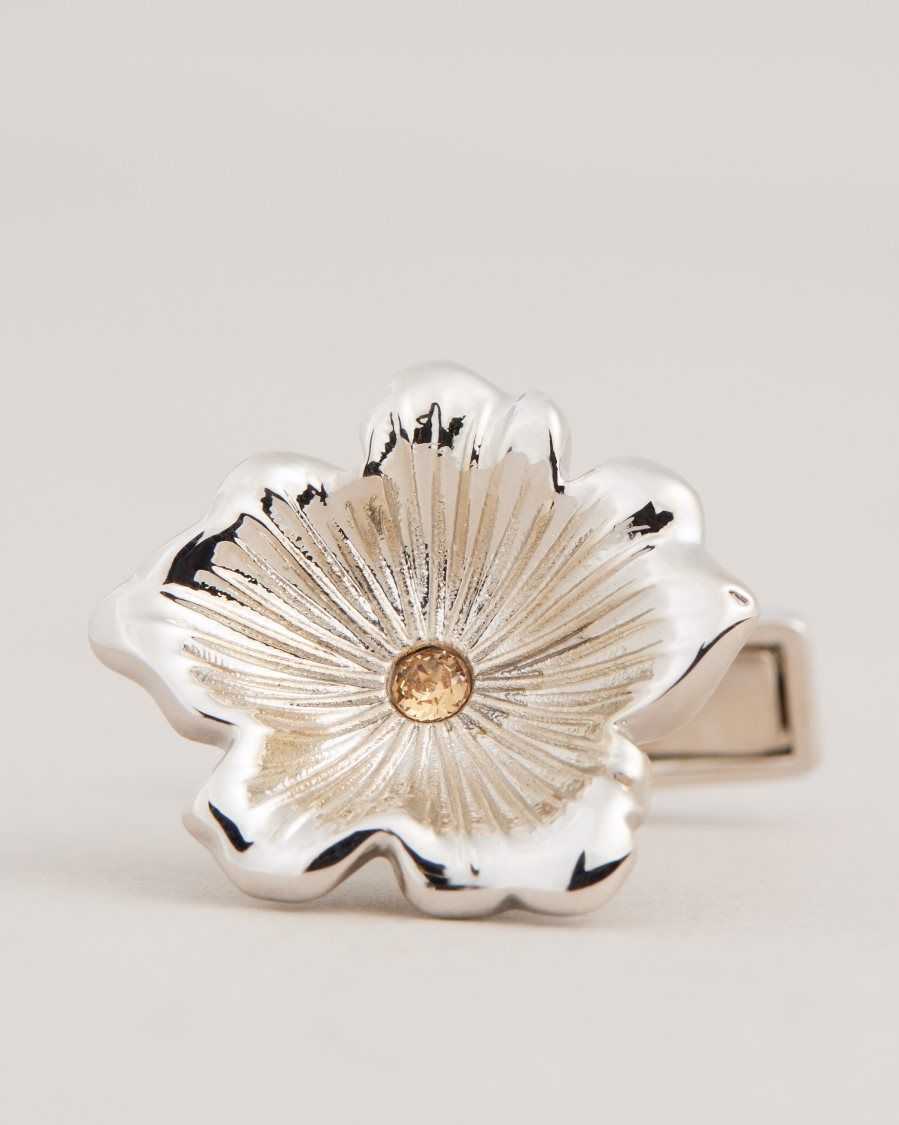 Ted Baker Flowrs Magnolia Cufflinks Silver Colour | 9381740-QO