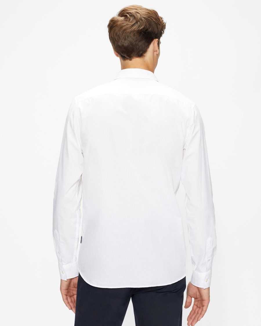 Ted Baker Fonik Poplin Shirt White | 8436702-FN