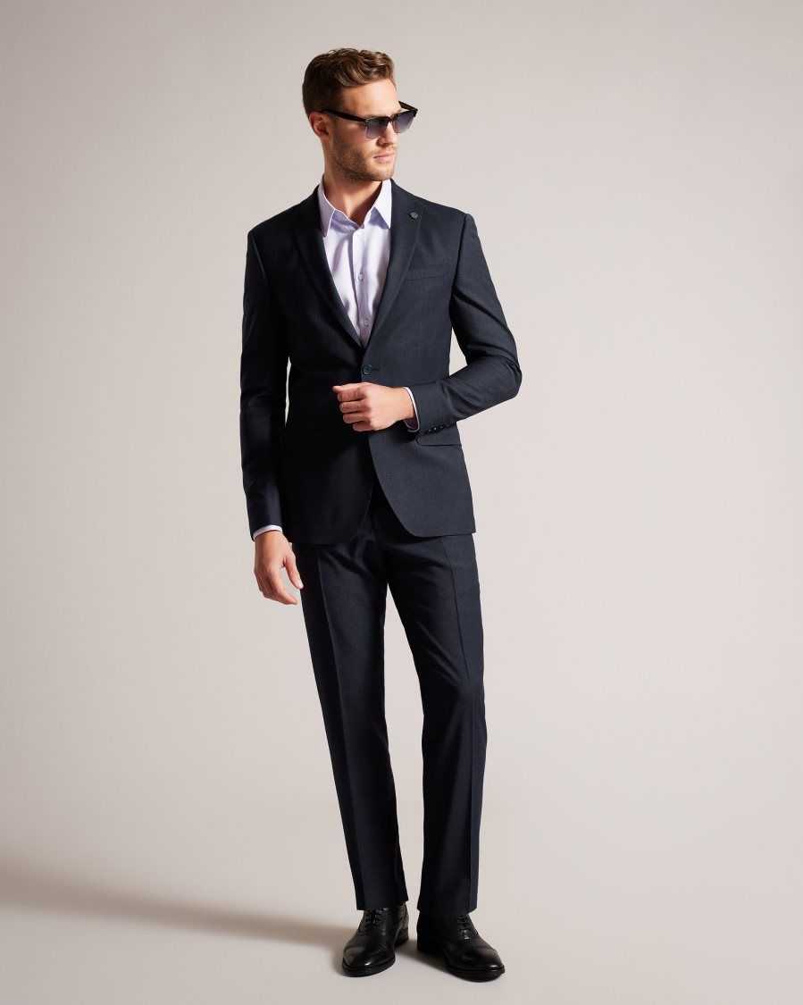 Ted Baker Forbyjs Puppytooth Suit Jacket Navy | 7354201-XC