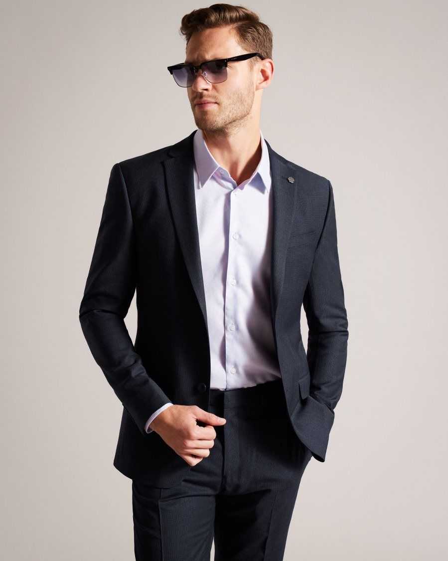 Ted Baker Forbyjs Puppytooth Suit Jacket Navy | 7354201-XC