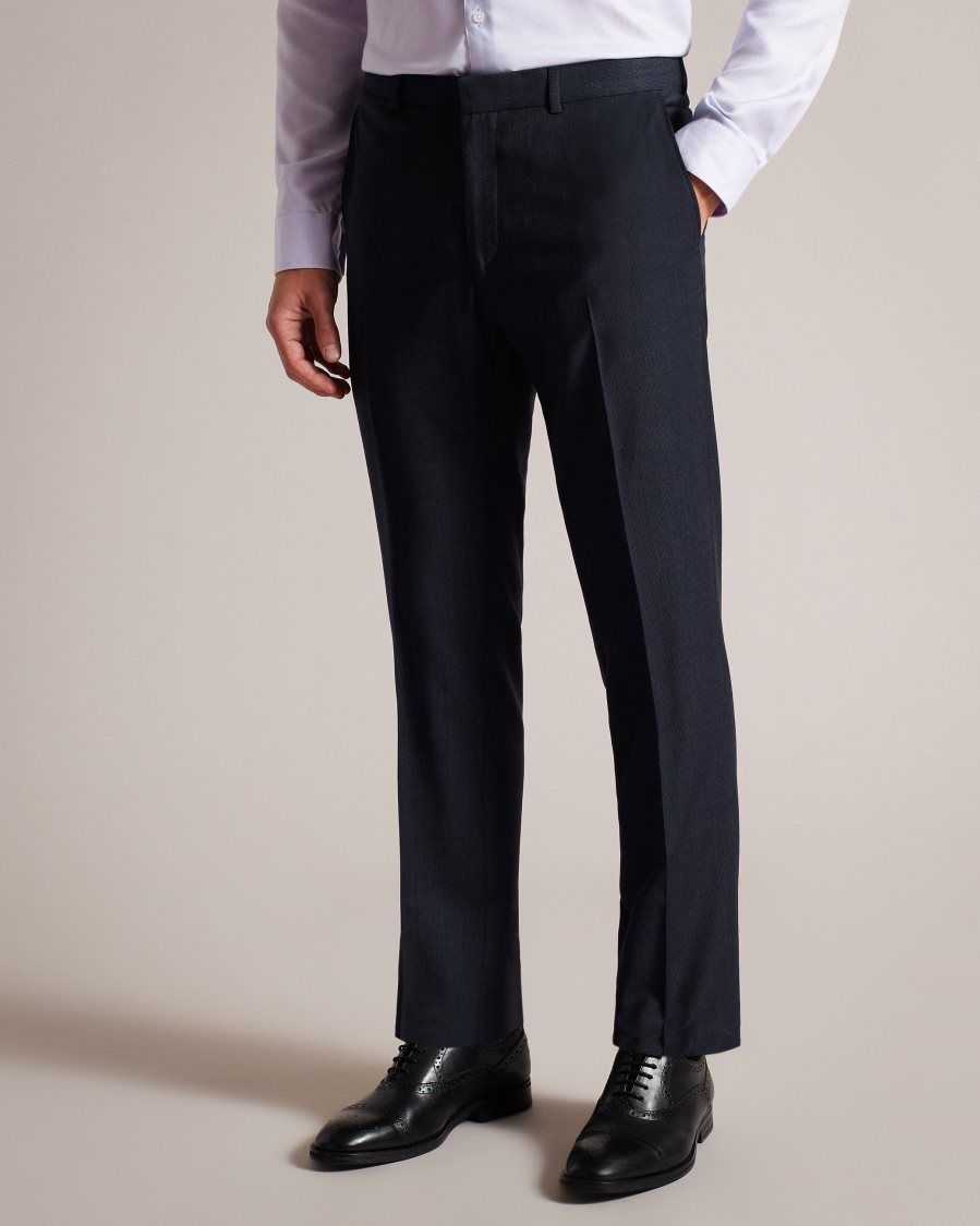 Ted Baker Forbyts Navy Puppytooth Trousers Navy | 2837905-SZ