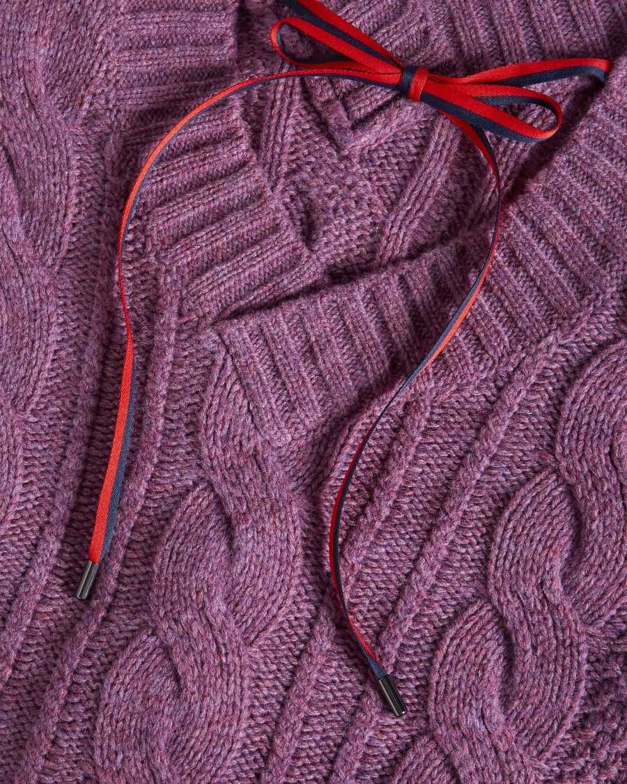 Ted Baker Gaiaa MIB Cable Bobble Knit Jumper Lilac | 1256740-PO