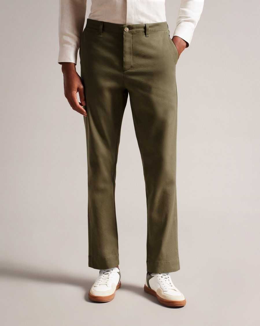 Ted Baker Genbee Casual Relaxed Chinos Olive | 5237841-VT