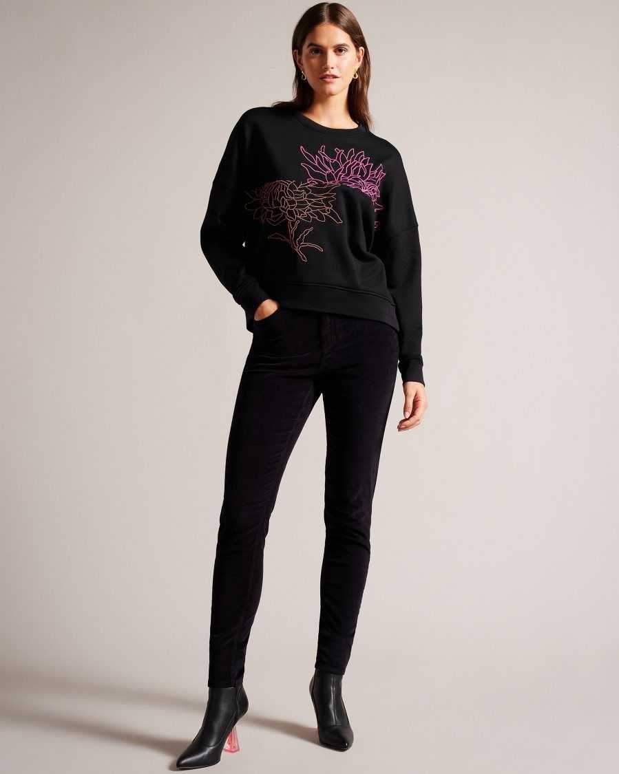 Ted Baker Genno Graphic Sweatshirt Black | 1896320-CI