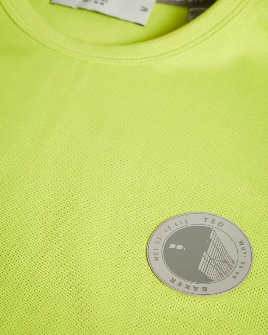 Ted Baker Glianas Mesh Jersey T Shirt Bright Green | 8137205-MA