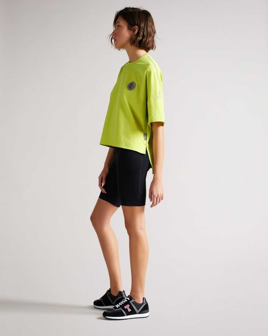 Ted Baker Glianas Mesh Jersey T Shirt Bright Green | 8137205-MA